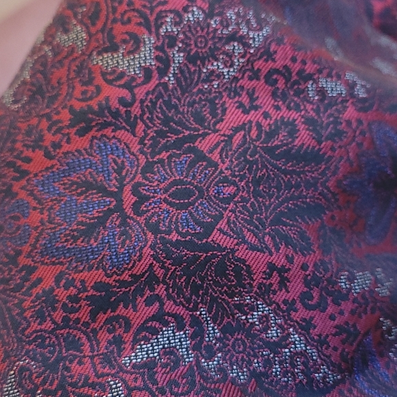 Free People Red Jacquard Pleated Dress Pants Size 4 - Picture 9 of 9